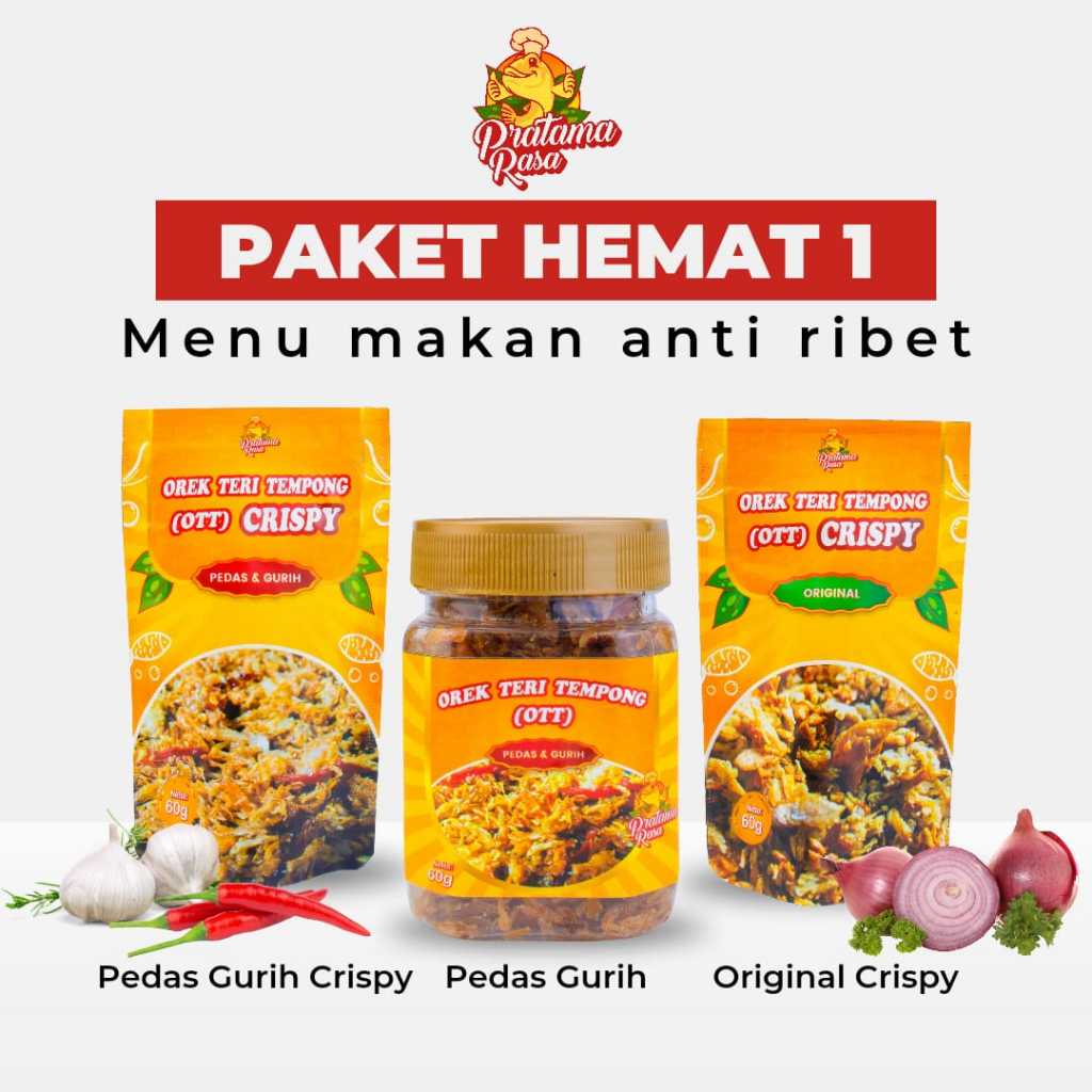 

Paket Hemat 1 Menu Praktis Tanpa Ribet - Orek Teri Tempong - Pedas Gurih Basah - Teri Crispy - Teri Original - Teri Nasi Basah - Teri Nasi Medan - Teri Nasi - Teri Pedas - Teri Balado - Teri