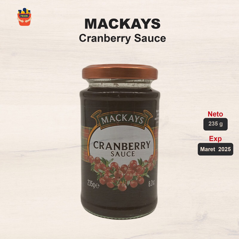 

Mackays Cranberry Sauce 235 g - Selai Cranbery