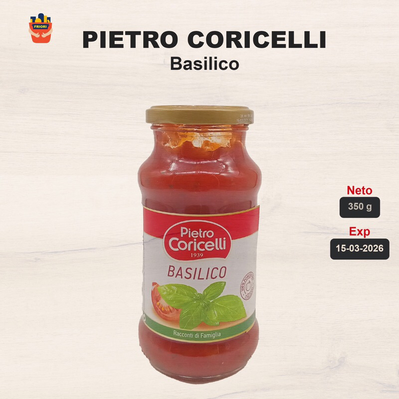 

Pietro Coricelli Basilico 350 g - Saus Pasta Italian Red