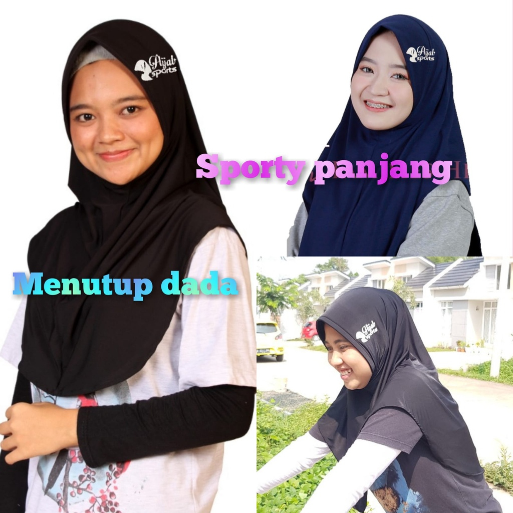 jilbab sport syarii kerudung khimar panjang hijab olahraga