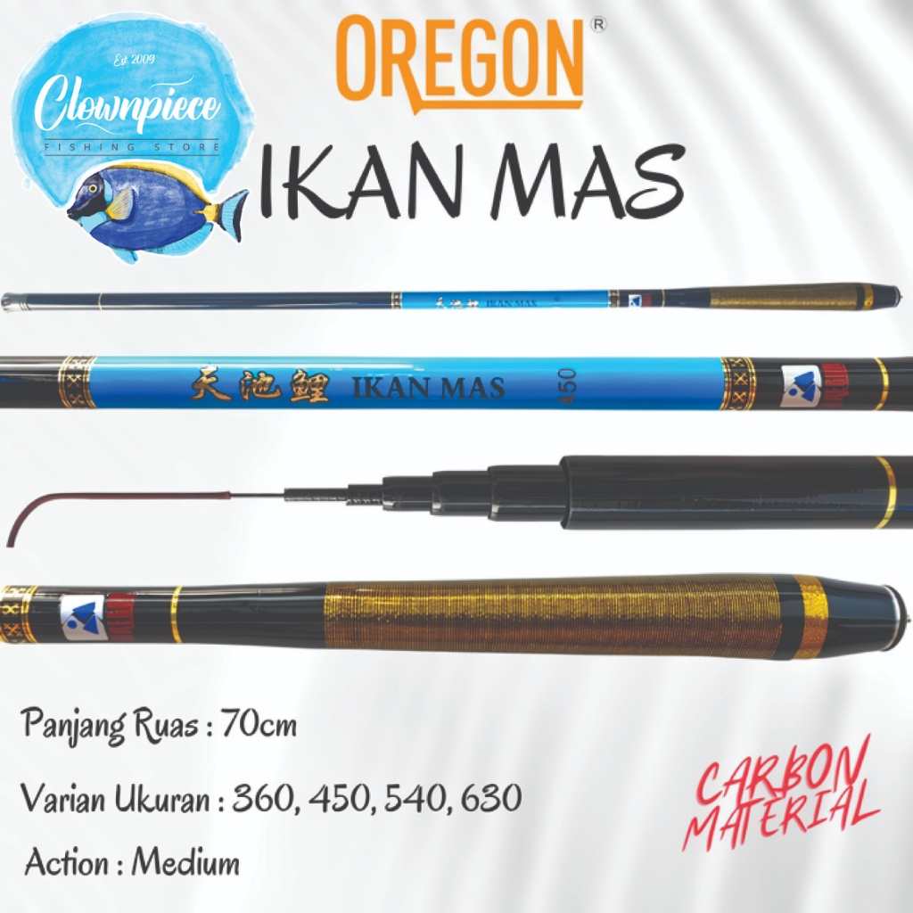 Joran Tegek Oregon Ikan Mas / Joran Pancing Oregon Ikan Mas / Joran Tegek Pancing Oregon Ikan Mas / 