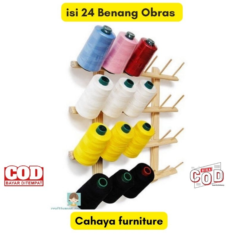 Tempat Penyimpanan Benang Obras 24 Benang / Rak benang obras