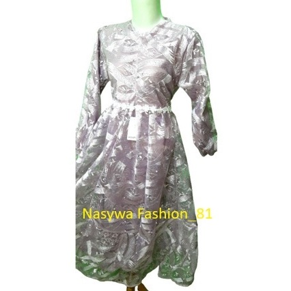 Gamis Brukat Mewah Remaja  Estimasi Usia 11-15 Tahun