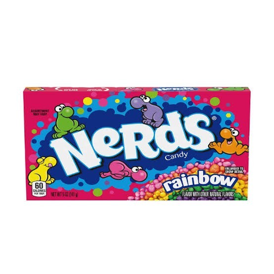 

Nerds Rainbow Candy Video Box / Permen Gula Aneka Rasa 5 OZ 141Gr