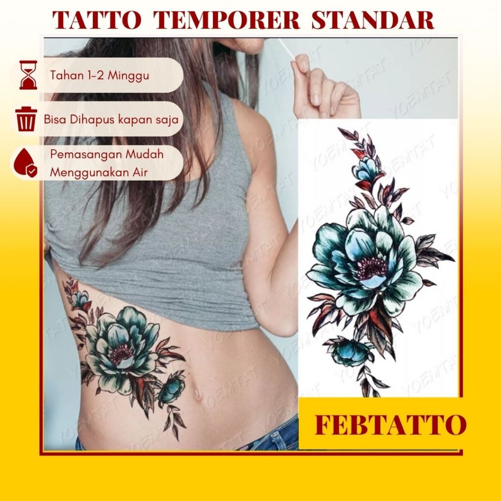 Tato Temporer Ukuran 21cmx11cm Tato Lengan Tato Dada Tato tangan Tato Kaki Tato Punggung Tato Jari  