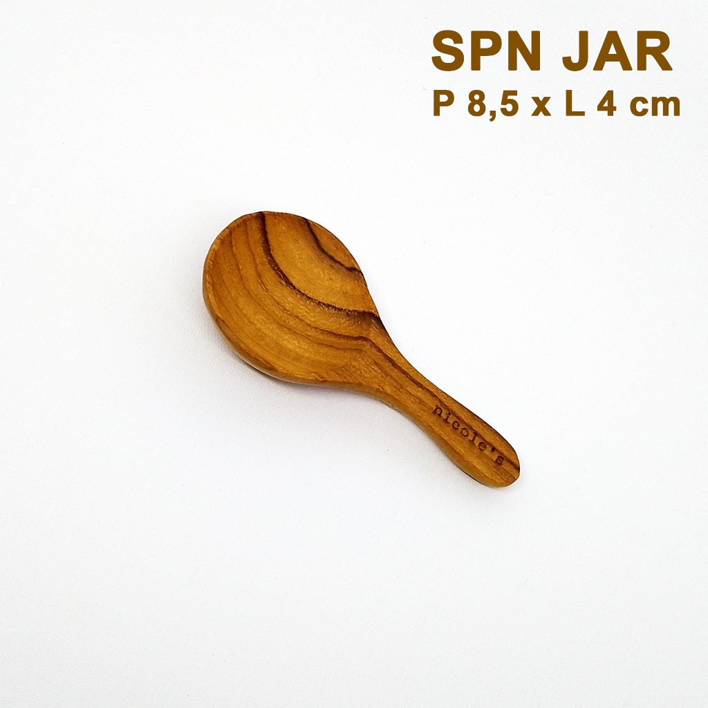 Nicole's Natural SPN Jar - Wooden Spoon Skop Sendok Toples Kayu Jati