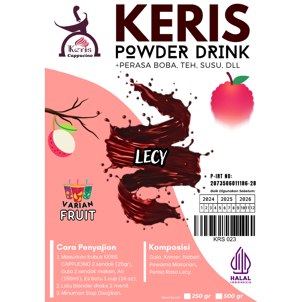 

Lecy serbuk Minuman Rasa Kemasan 500 gr