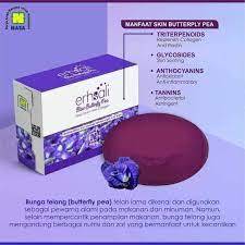 Erhsali Blue Butterfly Pea Soap Enrich With Collagen Sabun Bunga Telang Original Nasa Membersihkan D