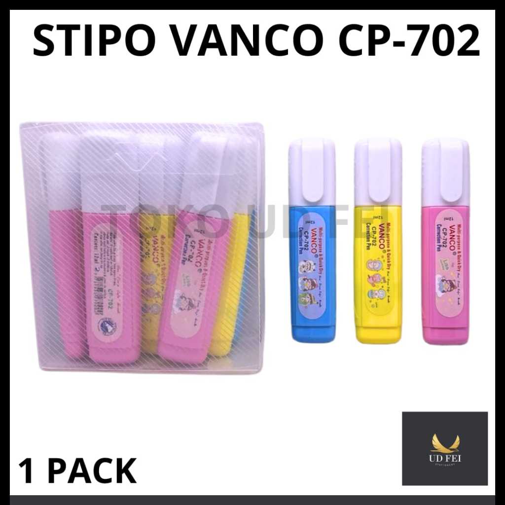 

(1 PACK = isi 12 pcs) Stipo Vanco 702/ Stipo Vanco 503/ Stipo CB 06/ Tipe X Vanco/ Correction Pen