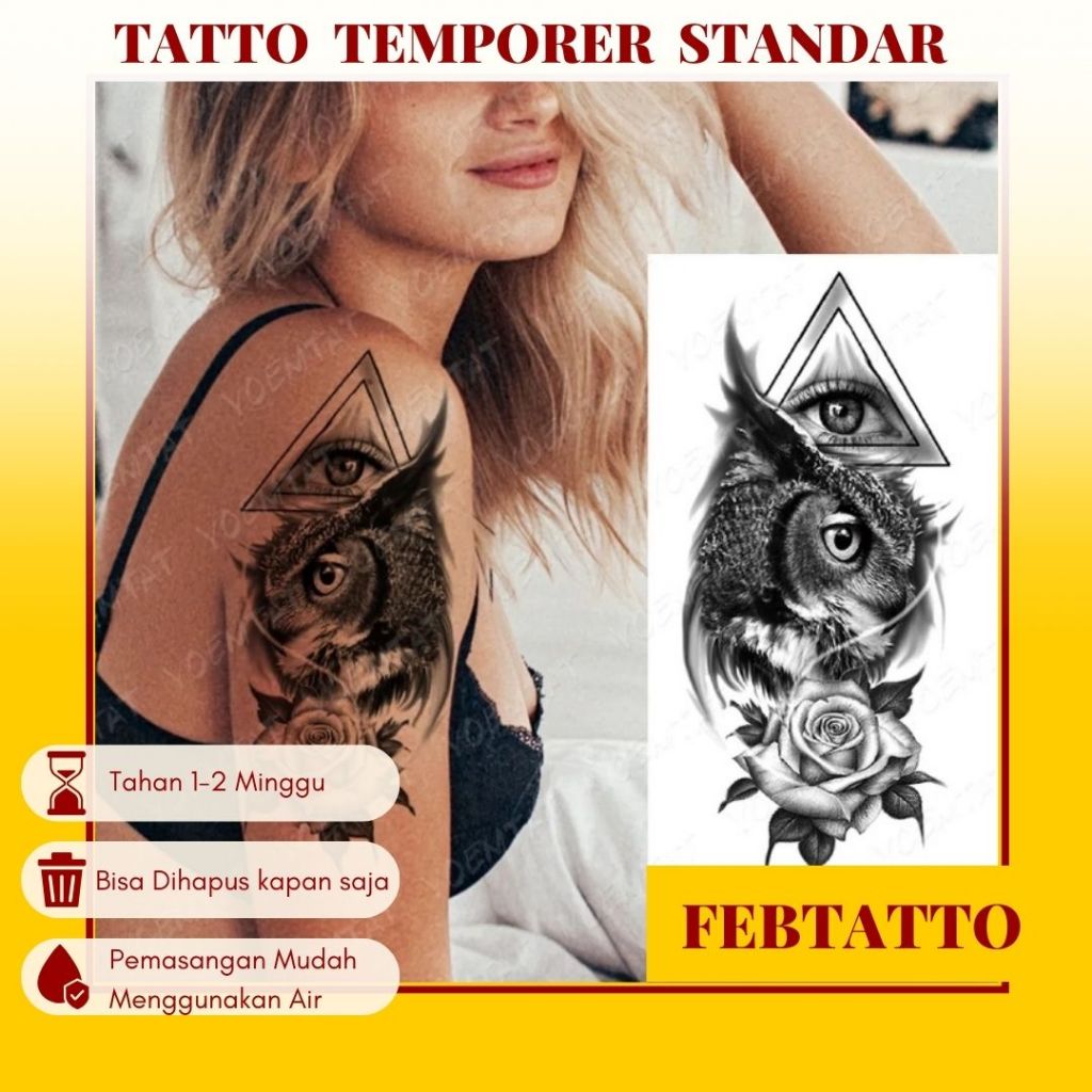 Tato Temporer Ukuran 21cmx11cm Tato Lengan Tato Dada Tato tangan Tato Kaki Tato Punggung Tato Jari  