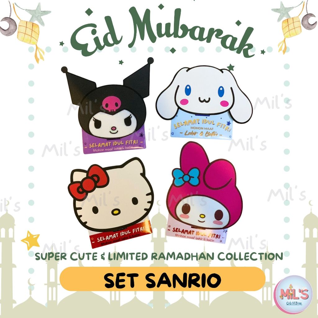 

[ CUTE MIL'S ] AMPLOP LEBARAN SANRIO ANAK LUCU UNIK KUROMI CINNAMOROLL HELLO KITTY AMPLOP RAMADHAN LEBARAN IDUL FITRI ANGPAO LEBARAN IDUL FITRI