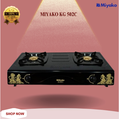 Miyako Kompor Gas 2 Tungku KG 502C - Kompor Gas/KG502C/KG 502 C/KG-502C/KG-502-C