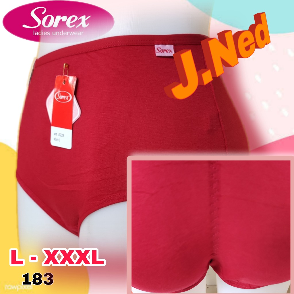 A183 (3-6 Pcs) Sorex Katun Mix Celana Dalam Wanita Dewasa Jumbo Size L EL QL EQL