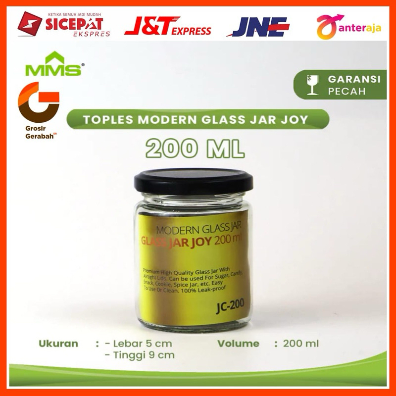mms toples Joy + lid black 200ml jc200