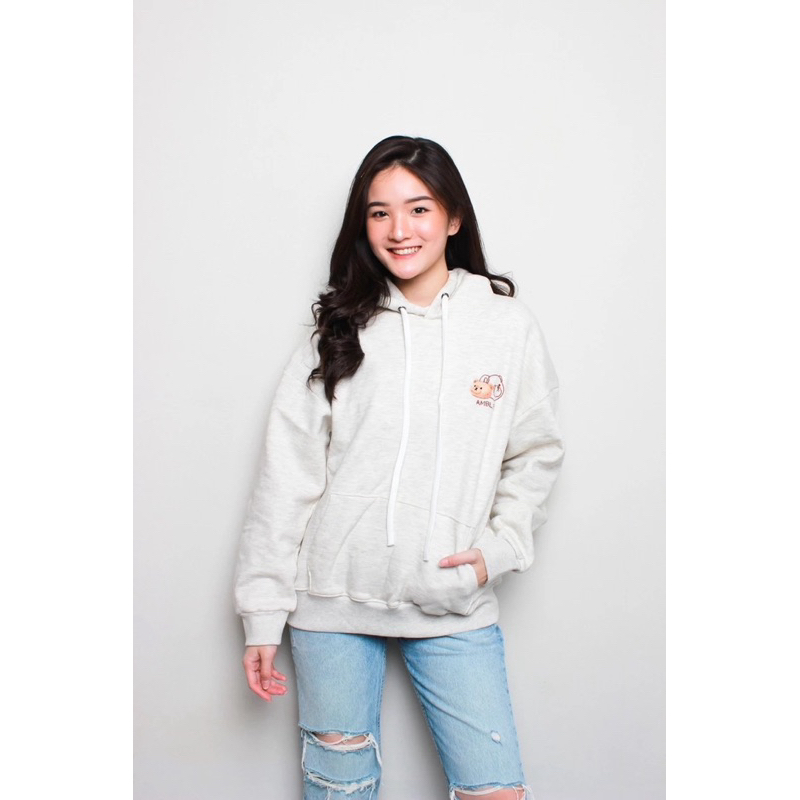 [PRELOVED LIKE NEW] AMBLER Korea Self Potrait Hoodie Oatmeal
