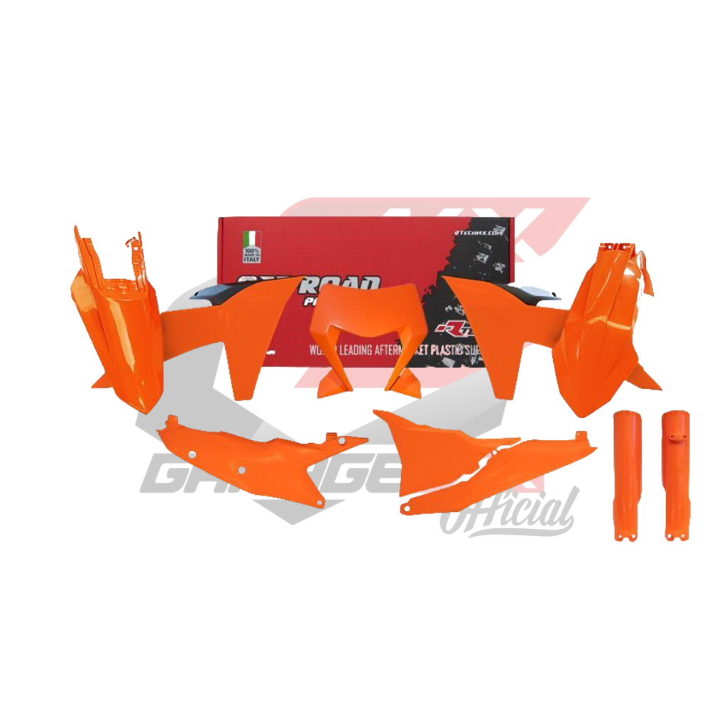BODY SET RTECH PLASTIC KIT KTM EXC EXCF 2024 - ORANGE BLACK