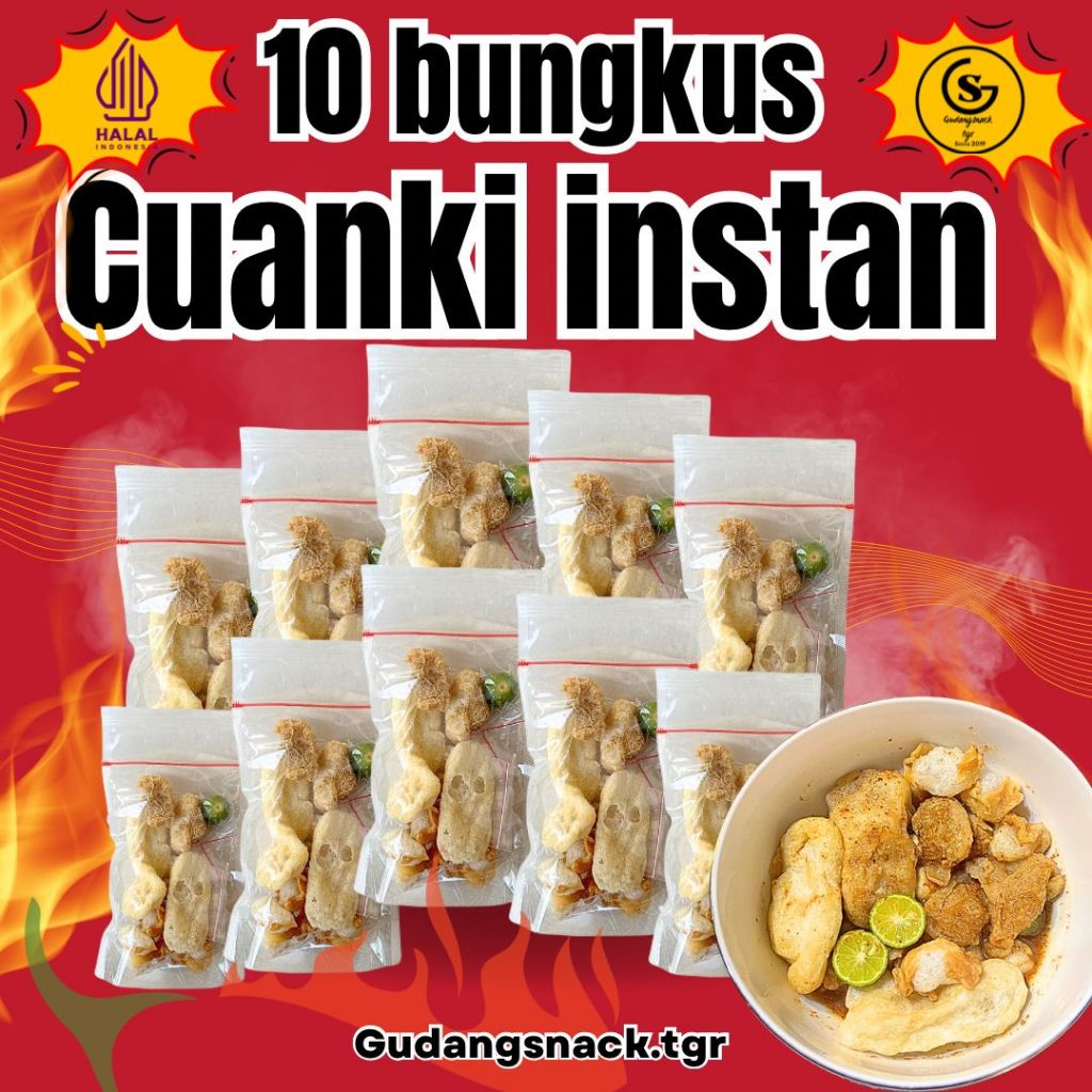 

10 Bungkus Cuanki Instan Paket Irit Ekonomis Hotpot Instan