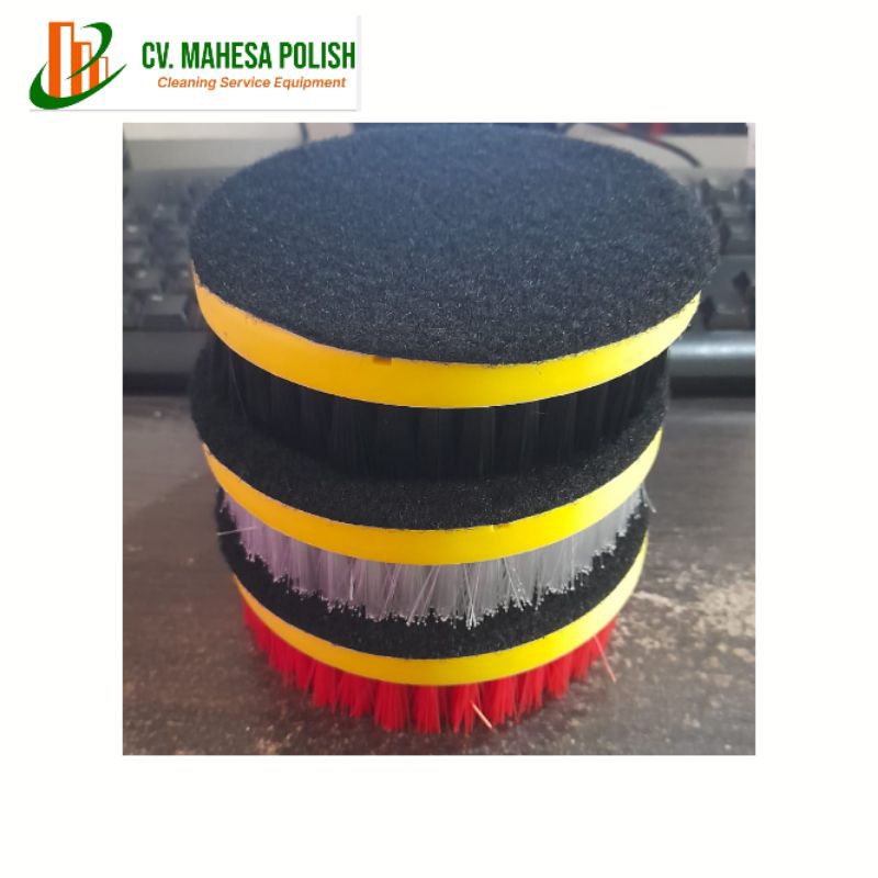 Sikat handpolisher 5 inch Sikat Mesin Polisher tangan Brush polisher velcro sikat sofa springbed