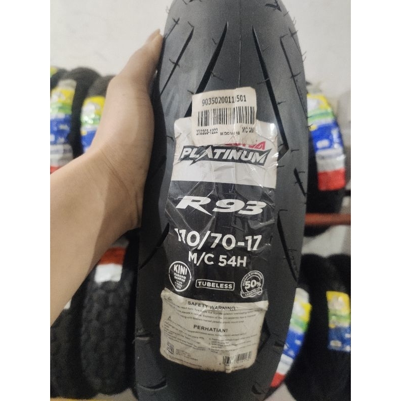 BAN 110/70-17 TUBELES CORSA  R93 PLATINUM RACING SOFT COMPOUND