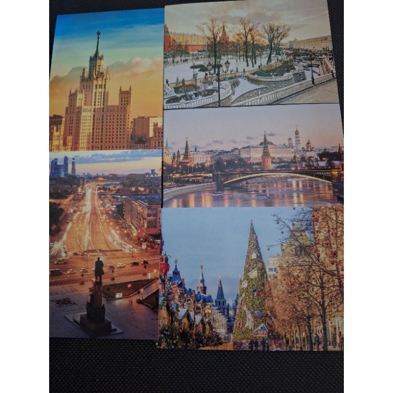 

5 kartu pos pemandangan moscow,russia/russia postcard