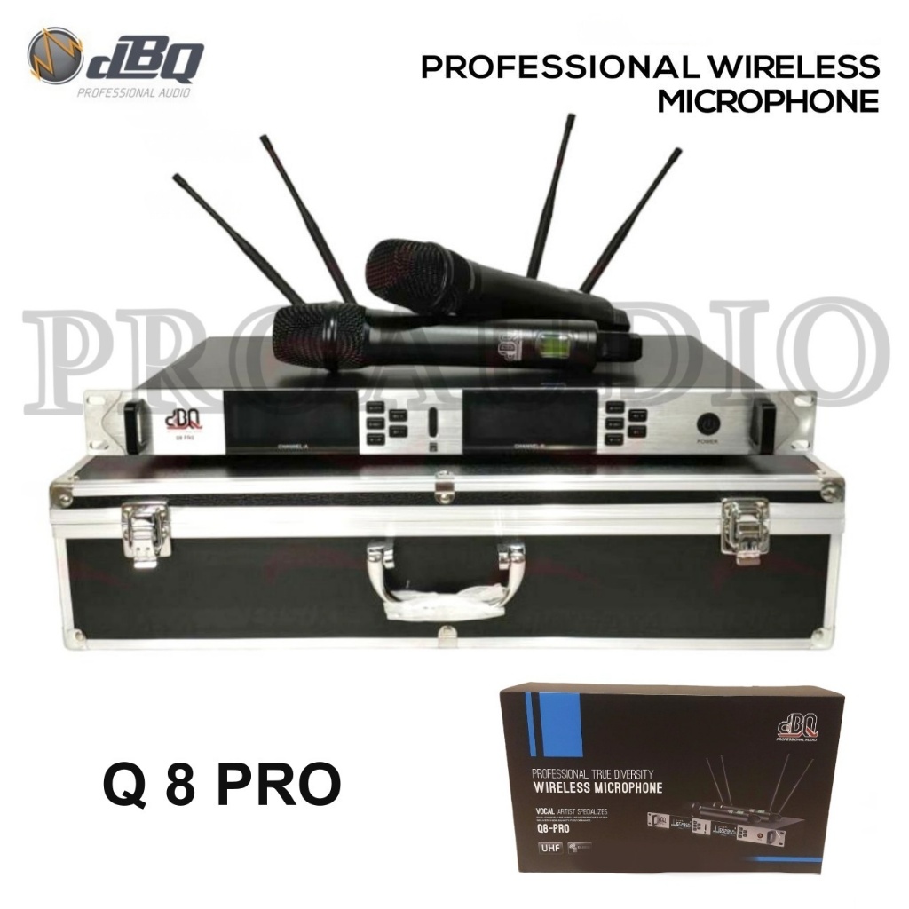 Mic Wireless DBQ Q8-Pro / Q8 PRO / Q 8 PRO / Q8PRO Professional True Diversity Microphone MK II