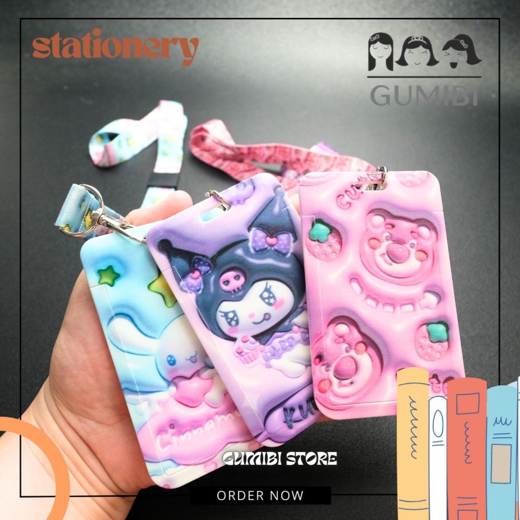 

CARDHOLDER TALI LANYARD SANRIO KUROMI CINNAMOROL LOTSO ID CARD NAME TAG TALI MEWAH SANRIO LUCU GROSIR TERMURAH GUMIBI STORE