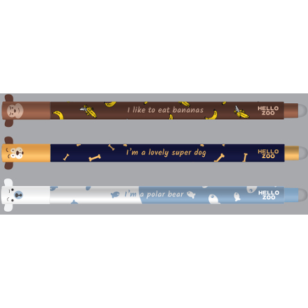 

M&G Hello Zoo Stick Erasable gel Pen 0.5mm Black ink [Per 1 Pulpen]