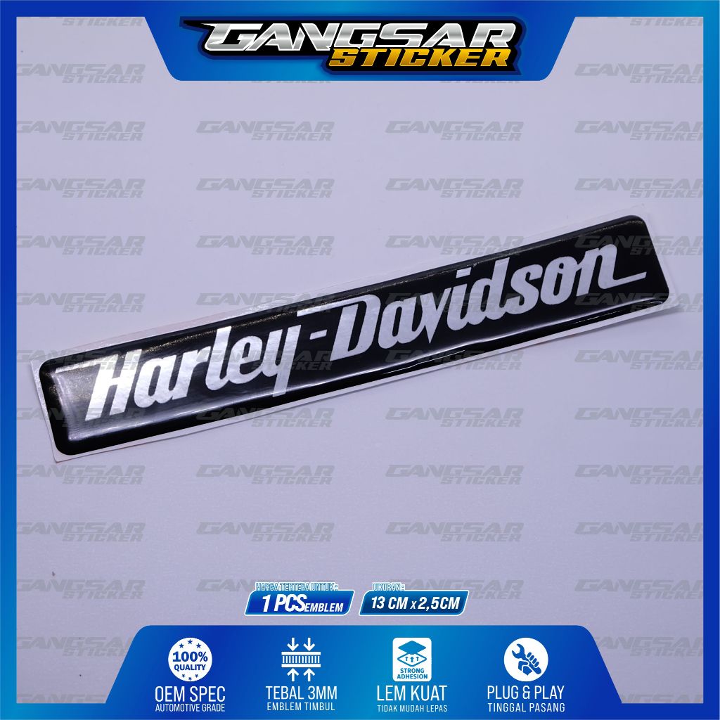 emblem harley davidson / emblem timbul harley davidson / sticker logo harley davidson / stiker timbu