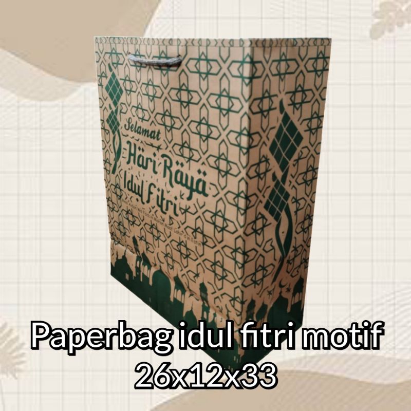 

Paperbag idul fitri batik ketupat 26x12x33