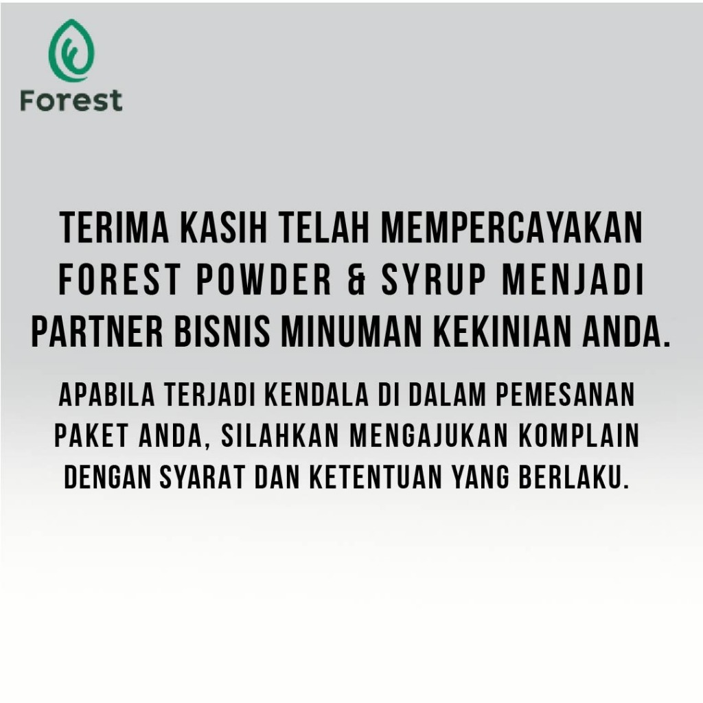 

Ay00! Bubuk Minuman TIRAMISU Powder 1000 gr - FOREST