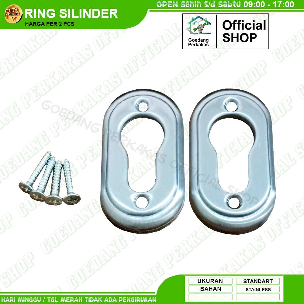 Tutup Ring Silinder Kunci Pintu Rumah Oval Plat / Tutup Silinder Kunci