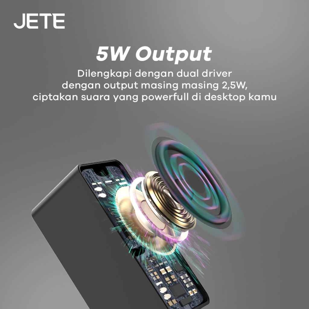 Speaker PC Komputer Laptop JETE SC101 5 Watt with LED Light - Garansi 2 Tahun-2