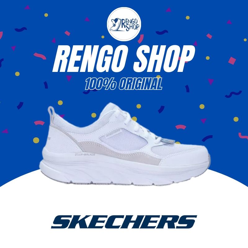 [Ori] Sepatu Sneakers Pria Skechers D'Lux Walker 232363/WHT