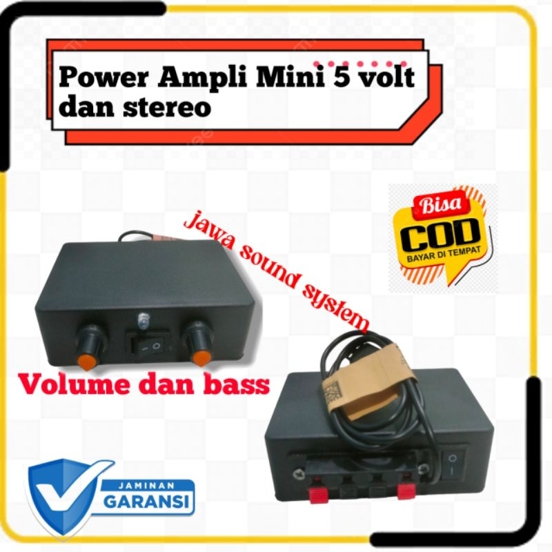 Ampli Mini 5 volt volume dan bass stereo