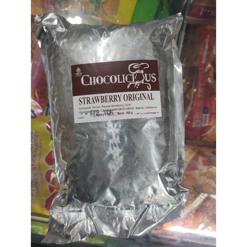 

Chocolicious Bubuk Minuman Instan Rasa Strawberry Original 500 gram.