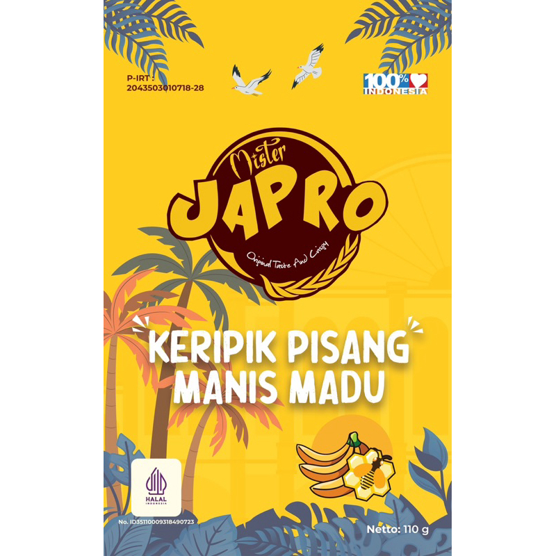 

Keripik Pisang Manis Madu - MISTER JAPRO 110 Gram