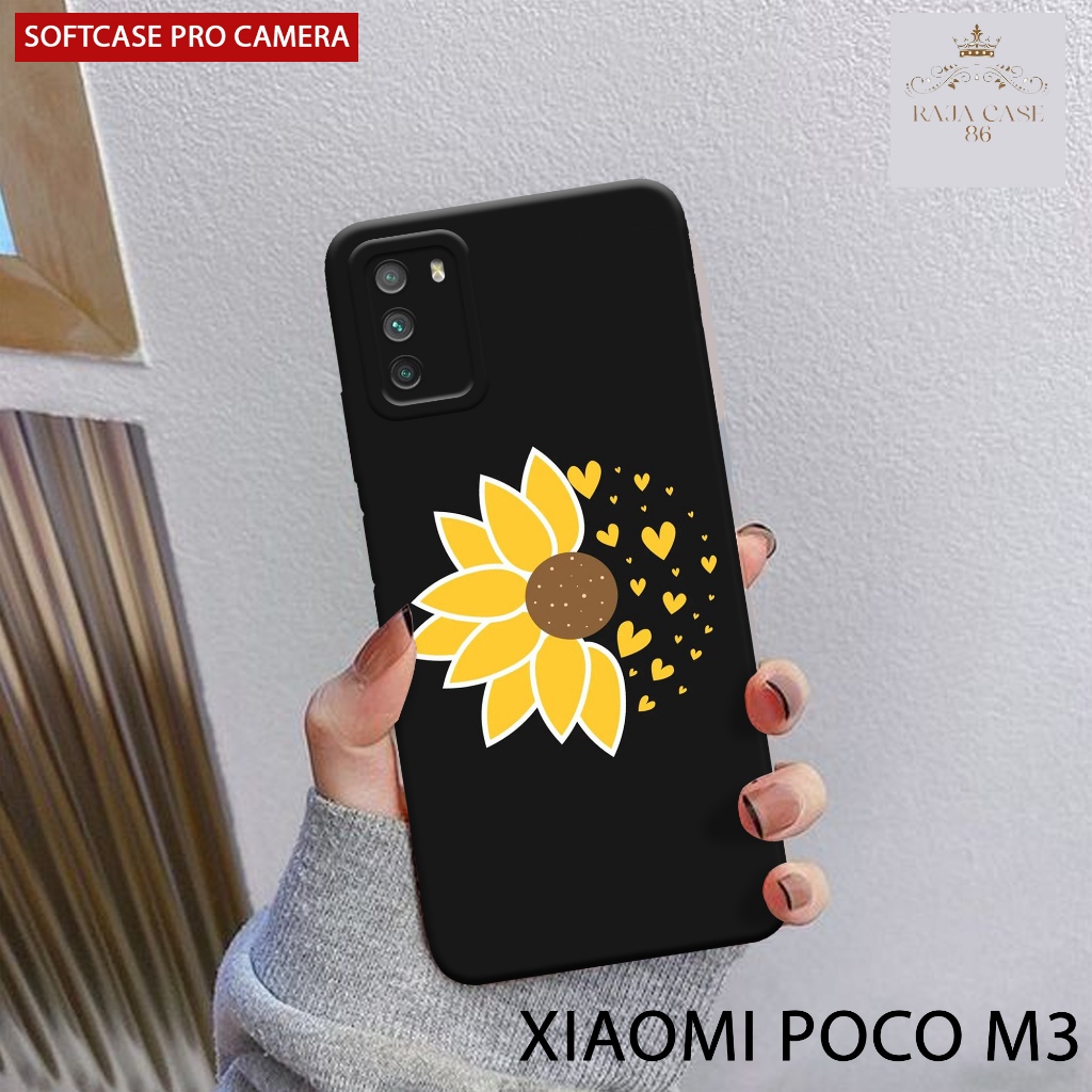 Case Poco M3 4g Terbaru - Rajacase - casing Poco M3 - Motif case Bunga - Pelindung handphone - POCO 