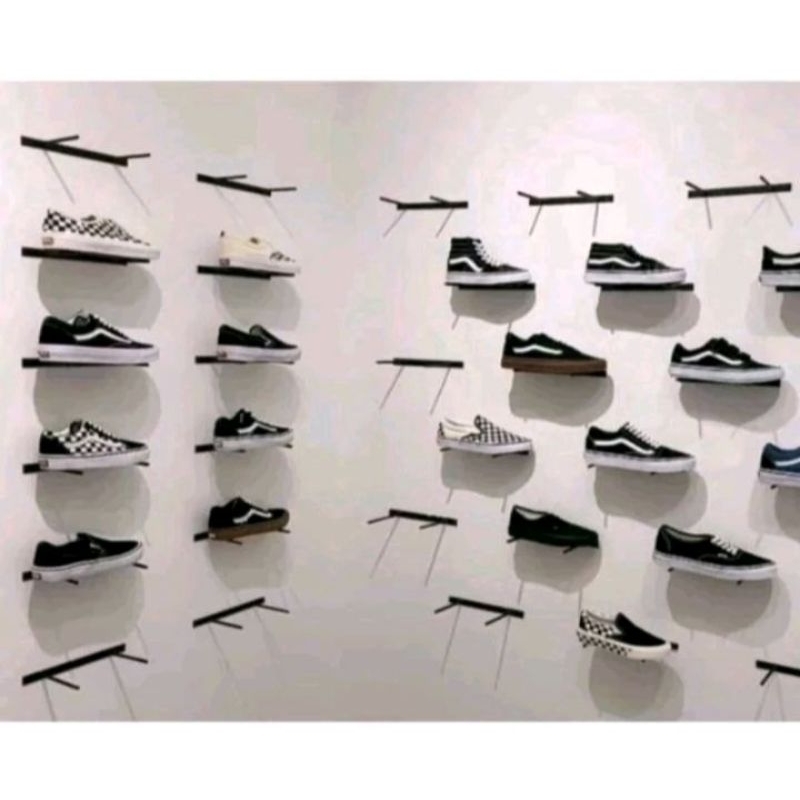 tatakan sepatu bracket display sandal sepatu tempel dinding sepatu gantung penyangga sepatu sandal t
