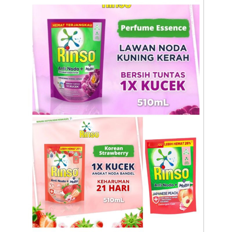 Rinso Deterjen Cair Molto 510 ml