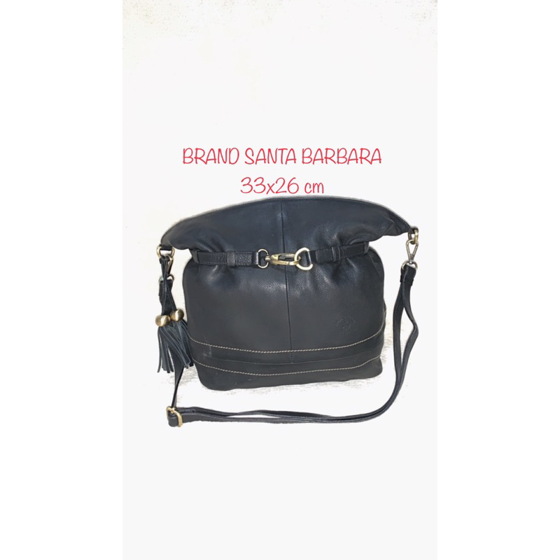 Brand Santa Barbara Preloved Tas Sling Serut Kulit Wanita