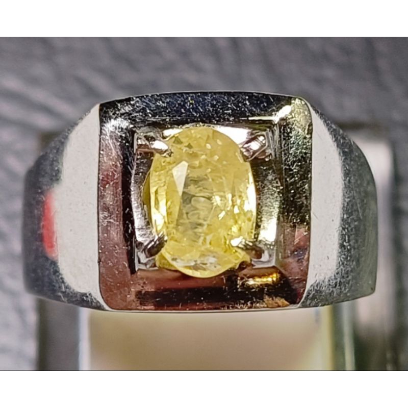 Natural yellow safir / yakut (ceylon) + memo