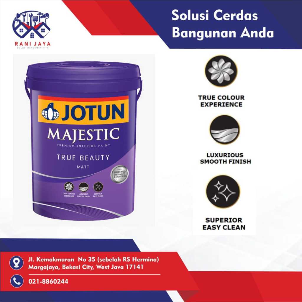 CAT TEMBOK JOTUN MAJESTIC TRUE BEAUTY MATT 20 Lt
