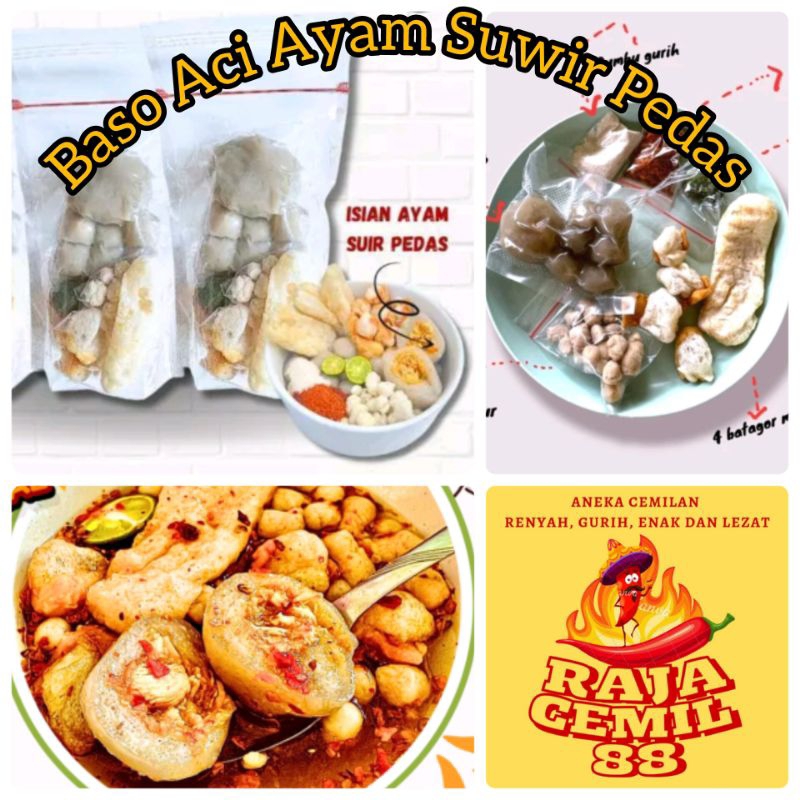 BASO ACI AYAM SUWIR PEDAS / BAKSO ACI AYAM SUWIR PEDAS / BOCI AYAM SUWIR PEDAS