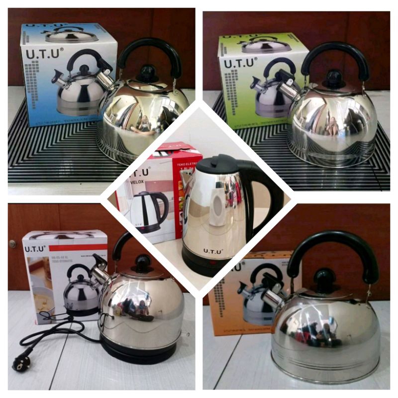 Teko Bunyi Siul 3L 5L & 7Liter UTU Stainless  / Whistling Kettle / Ceret Ketel U.T.U
