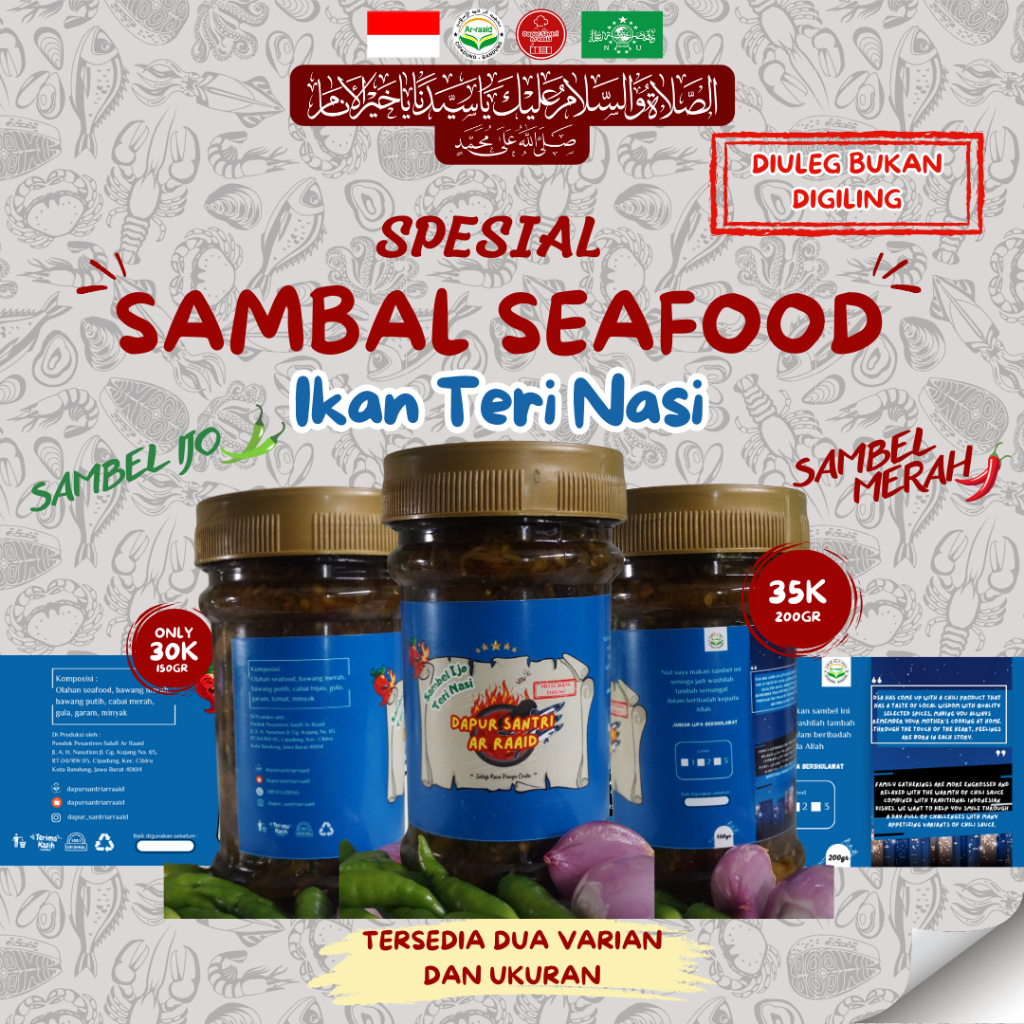 

Sambel Seafood DSA Teri Nasi - Sambel Merah & Ijo