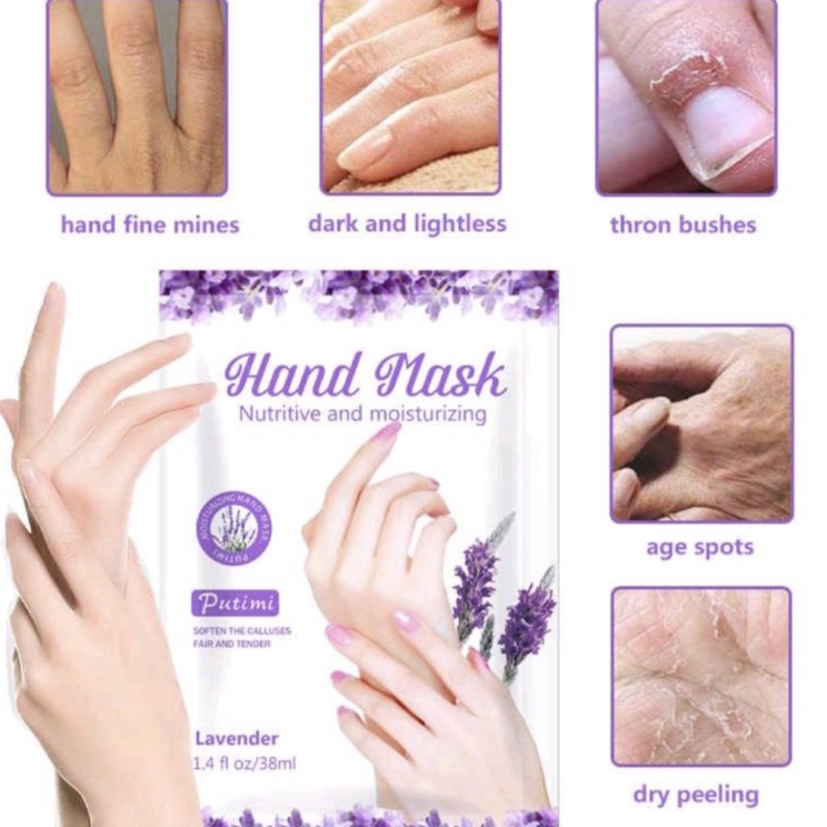Serbu sekarang 1 pasang Putimi Hand Mask Nutritive and Moisturizing Masker Tangan Putimi