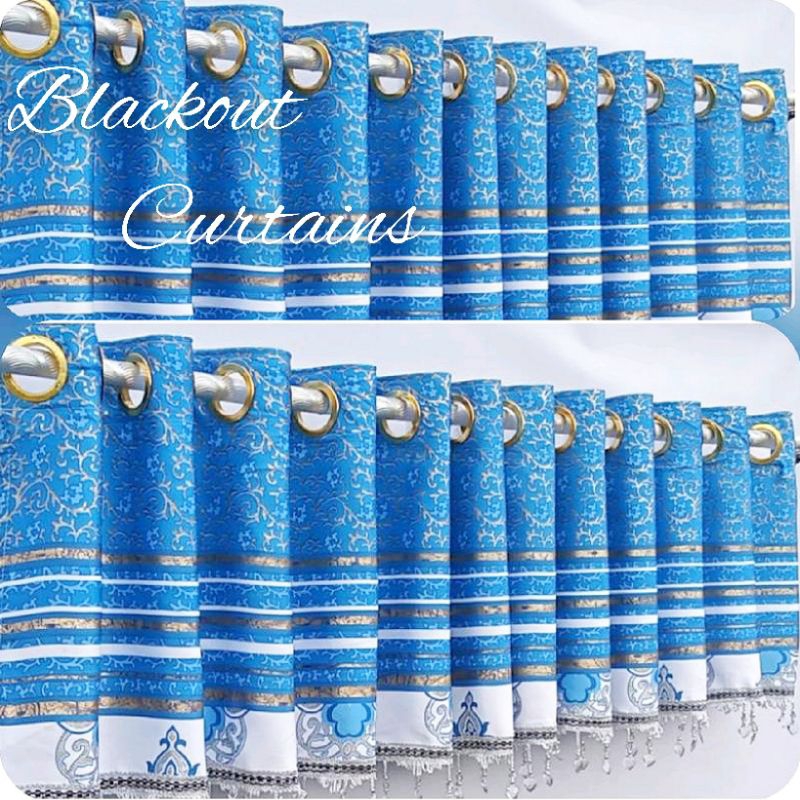 Poni Gorden Jendela Pintu Kupu Tarung Murah Kain Blackout Motif Panama