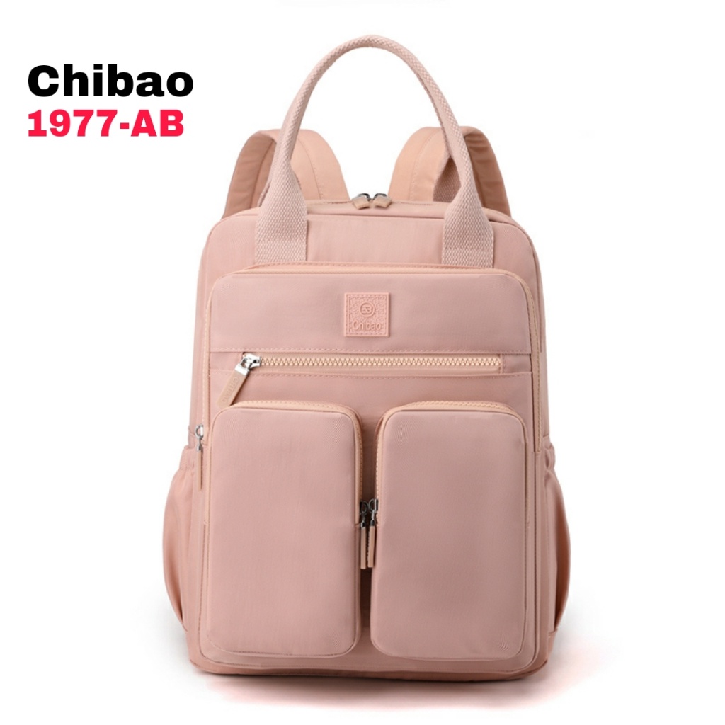 Original Chibao ori  Tas ransel Chibao 1977AB Original nilon waterproof ransel muat laptop 14in tas 