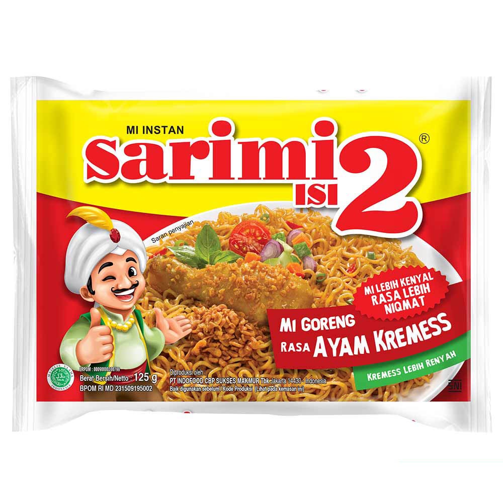 

Sarimi isi 2 Mi Goreng Rasa Ayam Kremes