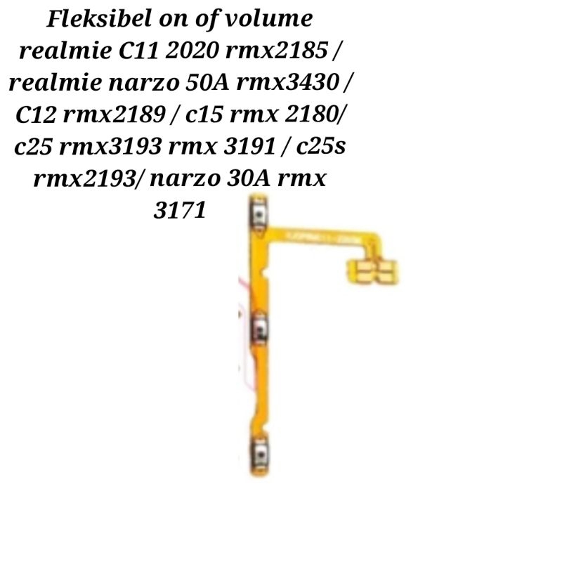 Fleksibel on of volume realmie c11 C11 narzo 50a narzo 30A 2020 rmx2185 / realmie narzo 50A rmx3430 